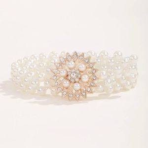 Faux Pearl & Rhinestone Decor Belt​​